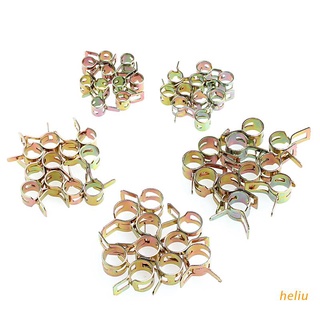 heliu 50Pcs 5/6/7/8/9mm Spring Clip Fuel Line Hose Water Pipe Air Tube Clamps Fastener