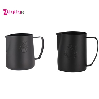 Acero inoxidable negro taza de café leche espumante taza crema espumador 400Ml Espresso espumante jarra Latte Art accesorio