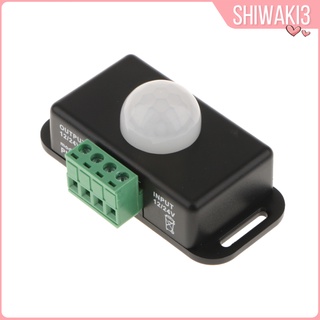 [Shiwaki3] Detector de movimiento PIR interruptor de Sensor de ocupación, tiempo de retraso DC12-24V negro (1)