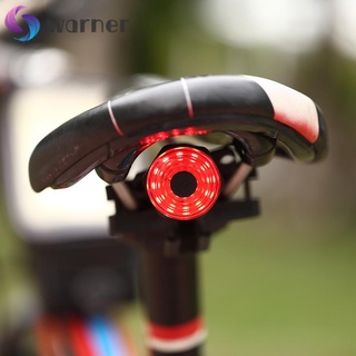 Warner Smart Sensor luz trasera de bicicleta impermeable USB recargable MTB luces traseras (9)