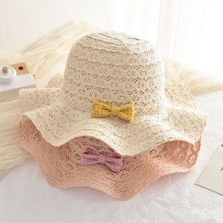 Sombrero de bebé nuevo primavera y verano fino estilo coreano lindo Super lindo transpirable Niño a prueba de sol moda bebé pescador sombrero de paja