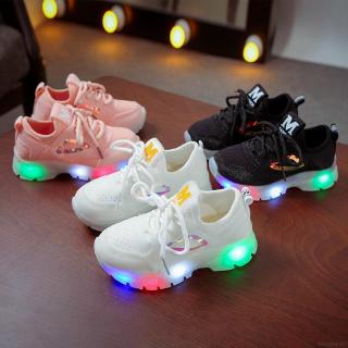 WALKERS babysmile zapatos de niño transpirable antideslizante a rayas zapatos led zapatillas de deporte niño suave soled primeros pasos