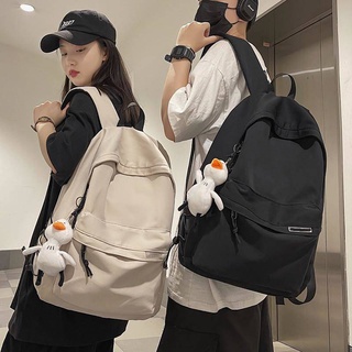 [vida feliz] mochila de los hombres simplicidad de gran capacidad mochila de viaje femenina casual japonés de la escuela secundaria estudiante de la escuela secundaria y estudiante de la universidad