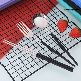【KT】3Pcs/Set Spoon Anti-deform Rust-proof Stainless Steel Portable Flatware Set for Home (3)