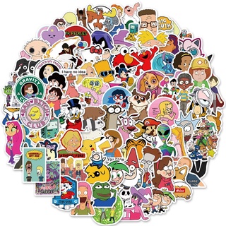 101 pcs various cartoon character collection series stickers PVC waterproof stickers