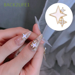 BACK2LIFE1 Luxury Nail Art Rhinestone Japanese Manicure Accessories 3D Nail Art Decoration Pearl Glitter White Butterfly Star Love DIY Nail Art Jewelry