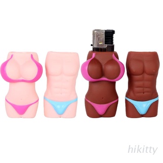 Hik Sexy Body mujer divertido encendedor Protector de plástico encendedor caso para pareja