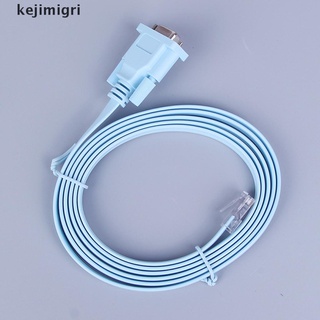 [kejimigri] 1.8m DB 9Pin rs232 serial to rj45 CAT5 ethernet adapter LAN console cable blue [kejimigri]