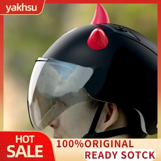 Yakhsu 1 Par de calcomanías decorativas Para cascos lindos Abs Motocicleta casco de cabeza ropa de baño Ventosas Para cascos decoración