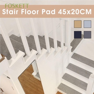 foskett 7/14pcs almohadilla de escalera puede ser piso de corte alfombras alfombrilla de escalera fondo pegajoso autoadhesivo diy 45x20 cm alfombra antideslizante paso alfombra/multicolor