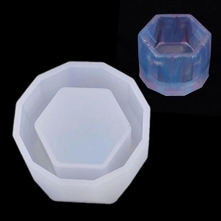 Molde de silicona hexagonal de resina epoxi molde para hacer joyas herramienta de resina de cristal