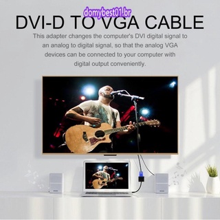 Cable Adaptador/convertidor/Monitor/DVI-D Para VGA activo PC/tarjeta De exhibición