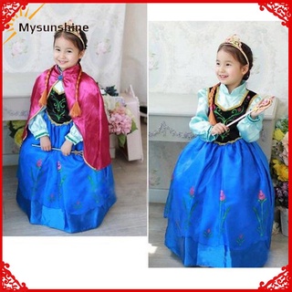 Bebé niños niña niños capa vestido de bola princesa vestido de ropa conjunto de princesa vestido de niñas disfraz de Halloween (4)