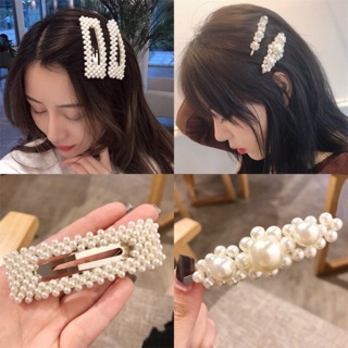 Ins niñas perla Headwear horquilla coreana moda mujeres Clip de pelo (1)