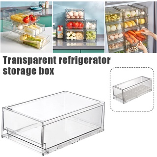 organizador de nevera transparente, organizador de nevera, tipo de cajón, para encimeras de gabinetes de congelador