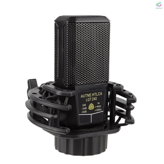 Rx micrófono de condensador cardioide de gran diafragma micrófono unidireccional con Cable de montaje de choque para juegos Podcasting grabación