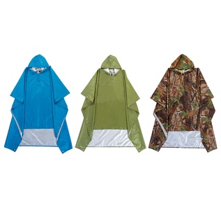 3 in 1 Waterproof Long Raincoat Women Men Rain Coat Jacket Hooded Poncho