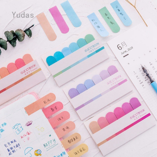 Creativo 6 Colores Degradados Pegatinas Notas Adhesivas Bloc De Oficina Escuela Suministros Marcadores