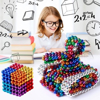 Go-512 pzas Cubo Magnético Colorido de 5 mm/juguete Educativo Para aliviar estrés (3)