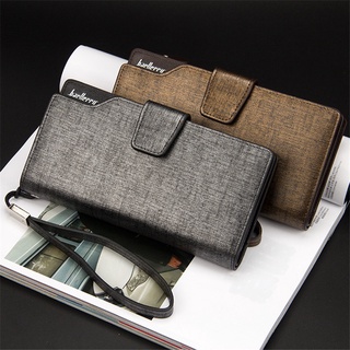 Men Wallets Long Style Card Holder Male Purse Zipper Large Capacity PU Leather Wallet For Men