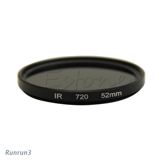 Run 52mm infrarrojo infrarroja IR Pass X-Ray lente filtro 720nm 720 vidrio óptico