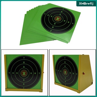 20 unids/set 14x14cm papel de tiro objetivo 5.5\\\\\\\'cartón tiro con arco objetivo de práctica