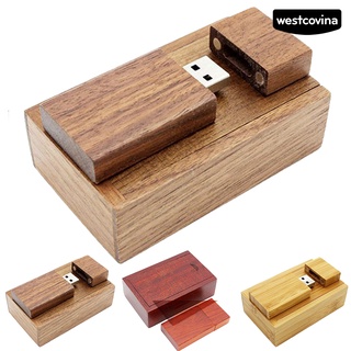 Westcovina 4-32GB Wooden Craved Mini U Disk USB Flash Drive Memory Stick Pendrive Gift Box