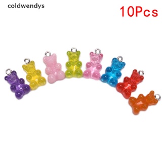 [Frío] 10 Unids/Set Gummy Bear Candy Charms Collar Colgantes DIY Pendientes Joyería Regalos