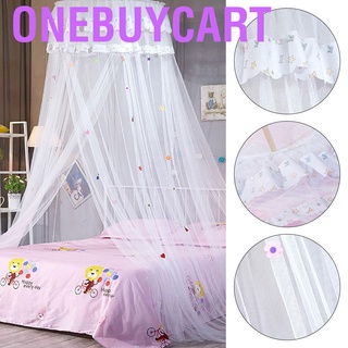 onebuycart - cortina redonda para cama, diseño de mosquitera, encaje