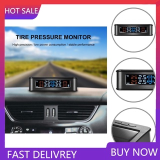 Tu Portátil Sensor De presión De neumáticos pantalla Lcd Sistema De monitoreo Tpms Monitor con 4 Sensor Externo Alimentado Por energía Solar Para vehículo