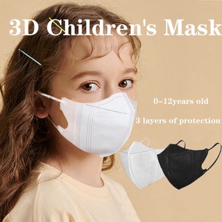 50pcs 3D Mascarillas Desechables Para Niños , Prevención Amigable Con La Piel , Máscara Facial