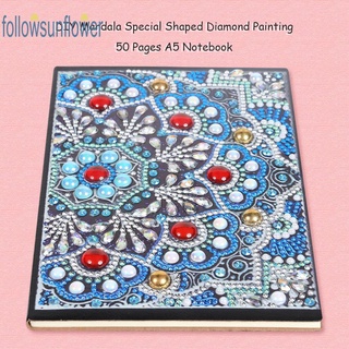 diy mandala pintura de diamante en forma especial 50 páginas a5 bloc de notas cuaderno (1)