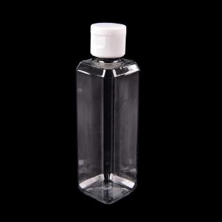 Botellas vacías transparentes de 100 ml, tapa Flip Cap, contenedor recargable, Simple Flip top contenedores, loción de viaje botellas vacías (4)