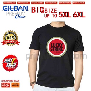 Liuming {XS-6XL} gran tamaño usted mismo Lucky Strike Logo hombres manga corta algodón gráfico camiseta