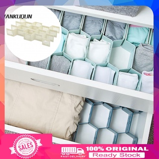 Organizador de calcetines ligeros de plástico para ropa interior organizador caja de almacenamiento en forma de panal para la familia