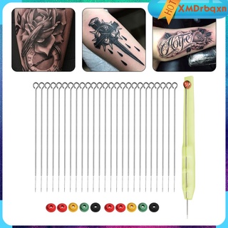 mano poke pluma kit de tatuaje con 10 ojales herramienta de bricolaje para artistas de tatuaje
