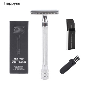 [happyss] maquinilla de afeitar de seguridad ajustable clásica para afeitar con cepillo pequeño y hoja