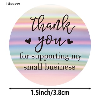 itisevw 500Pcs Rainbow Laser Thank You Sticker Round Seal Labels for Business Gift Decor CL