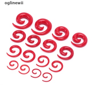oglinewii 16 unids/set espiral cónico túnel de carne dilatación dilatación expansor enchufe de estiramiento caracol cl