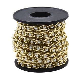 CHARMS cadena de cable de perlas sueltas para hacer joyas, bricolaje, collar, pulseras, ropa