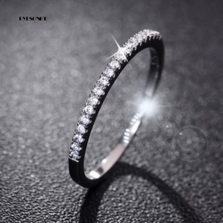anillo de compromiso de boda con diamantes de imitación de plata de ley 925 para mujer