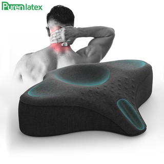 Almohada ortopédica para dormir pestañas almohada de espuma de memoria soporte para el cuello para alivio del dolor y alineación de la columna Cervical