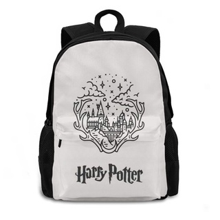 Harry Potter Logo mochila impresión de viaje al aire libre deportes niños mochila de gran capacidad Junior escuela estudiante mochila portátil Casual bolso de hombro