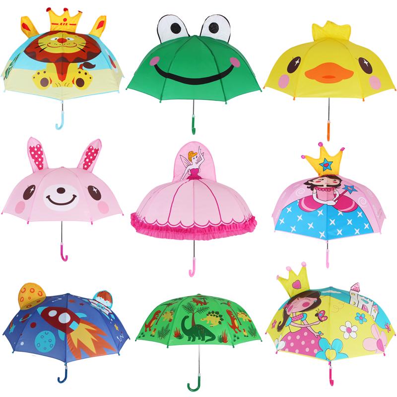 Los niños paraguas de los niños paraguas de dibujos animados de los hombres y las mujeres lindo pequeño paraguas de los niños paraguas de la princesa bebé kindergarten u