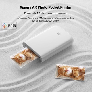 Mijia AR impresora 300dpi portátil foto Mini impresora de bolsillo DIY compartir 500mAh impresora de imagen con 5x con papel de impresión