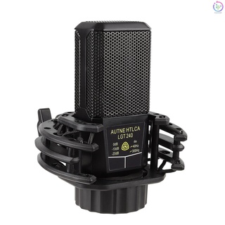 Micrófono de condensador cardioide de gran diafragma micrófono unidireccional con Cable de montaje de choque para juegos Podcasting grabación