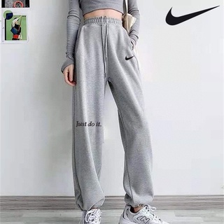 Nike 100% Original Pants Men's Women's Oversized Fitness Sweatpants Loose Casual Printed Pants