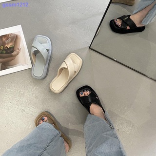 Zapatillas de suela gruesa mujer verano 2021 nueva moda simple y versátil cómodo antideslizante sandalias y zapatillas desgaste chanclas (3)