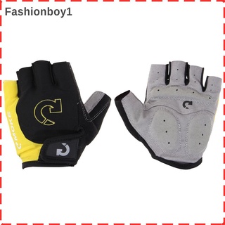 (fashionboy) guantes de ciclismo bicicleta motocicleta deporte gel medio dedo guantes s- xl talla