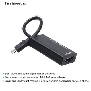 [firstmeethg] cable adaptador micro usb a hdmi para teléfono smartphone hd tv hot